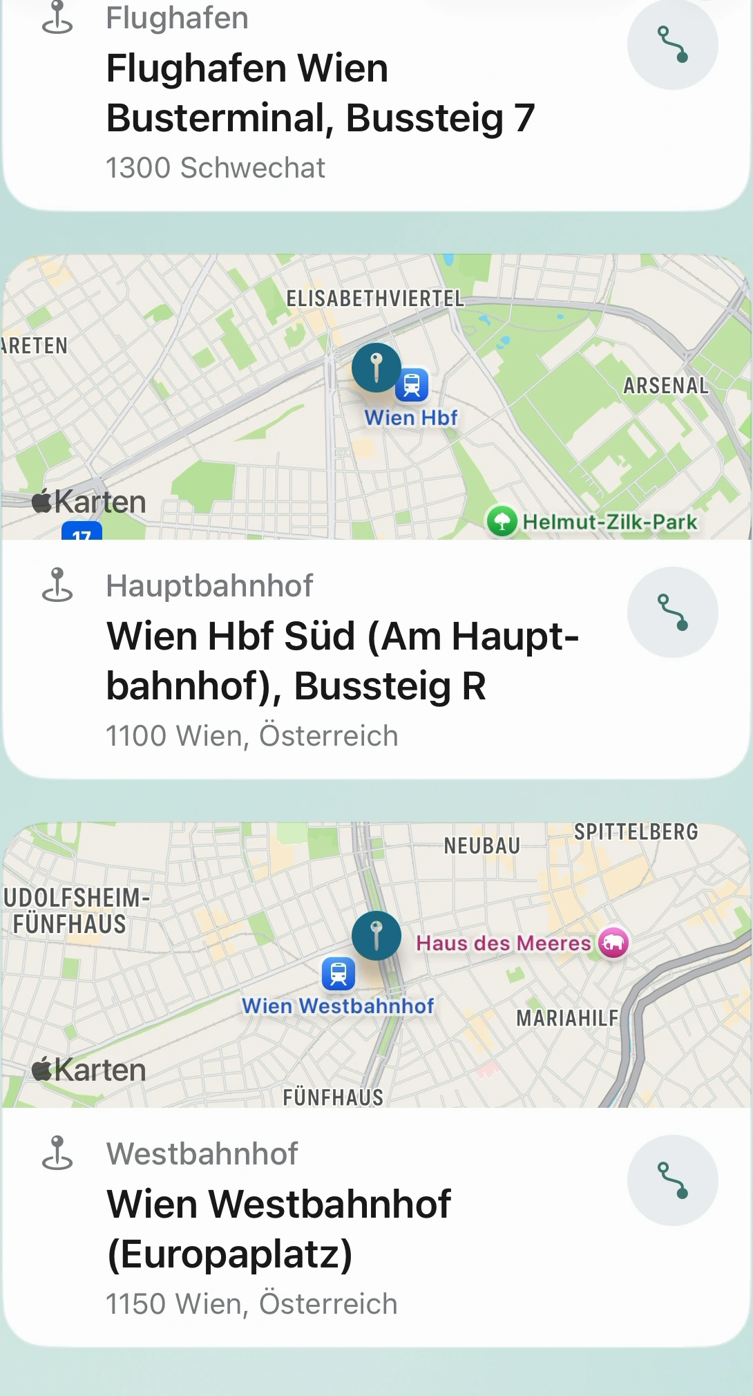 Die Haltestellen des Flughafenbusses in der Erklärung von ExplainThisDoc.