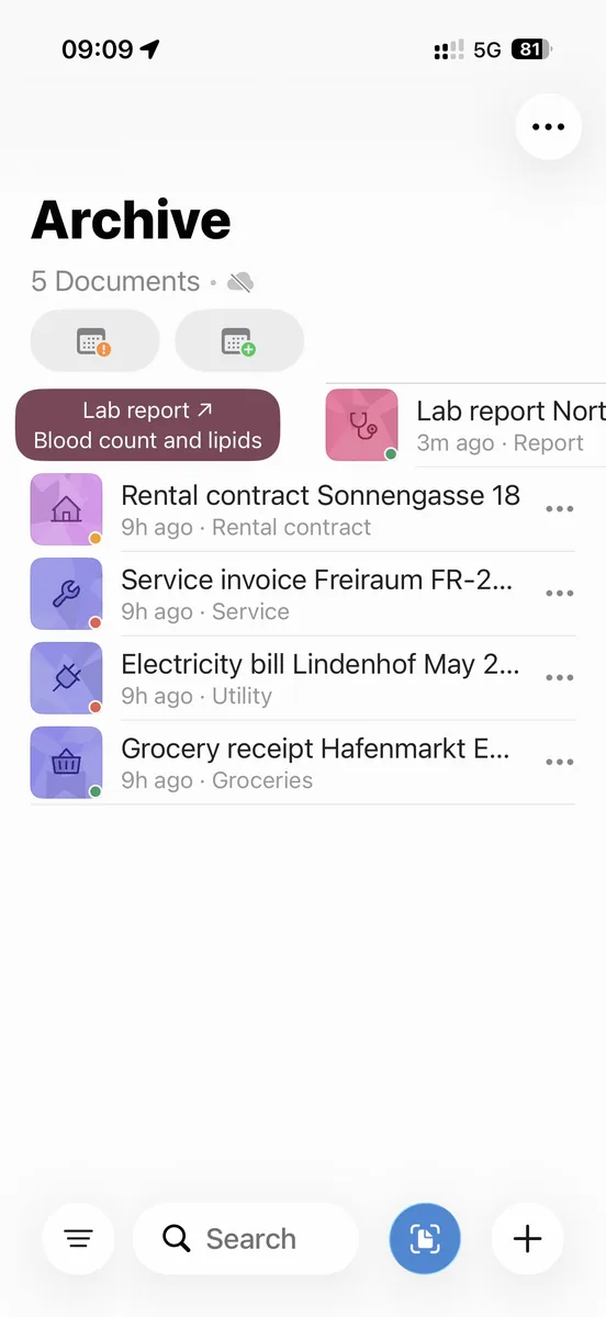 Archive ExplainThisDoc avec option pour ouvrir l'analyse originale d'un document.